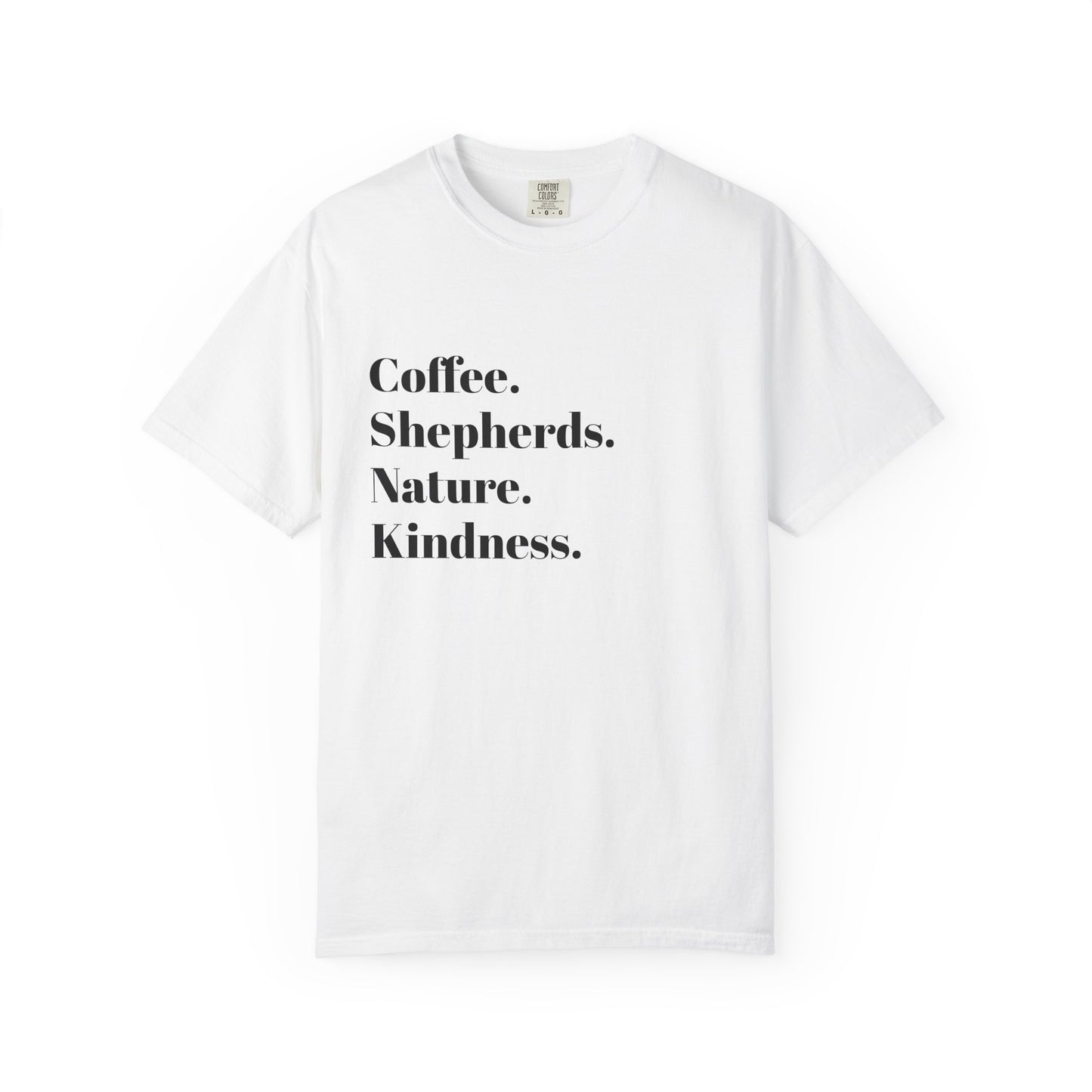 Coffee, Shepherds, Nature, Kindness | Eco-Friendly Gift, Casual Wear, Summer Essential | T-Shirt Unisex