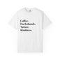 Coffee Dachshunds Nature Kindness T-Shirt | Unisex Garment-Dyed Tee for Animal Lovers, Nature Enthusiasts, Gift for Dog Owners, Casual Wear