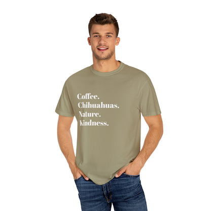 Coffee & Chihuahuas Graphic Tee | Perfect Gift for Dog Lovers, Nature Enthusiasts, and Coffee Addicts