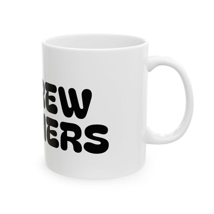 Hebrew Hammers Ceramic Mug – Funny Retro Text Coffee Cup (11oz, 15oz)