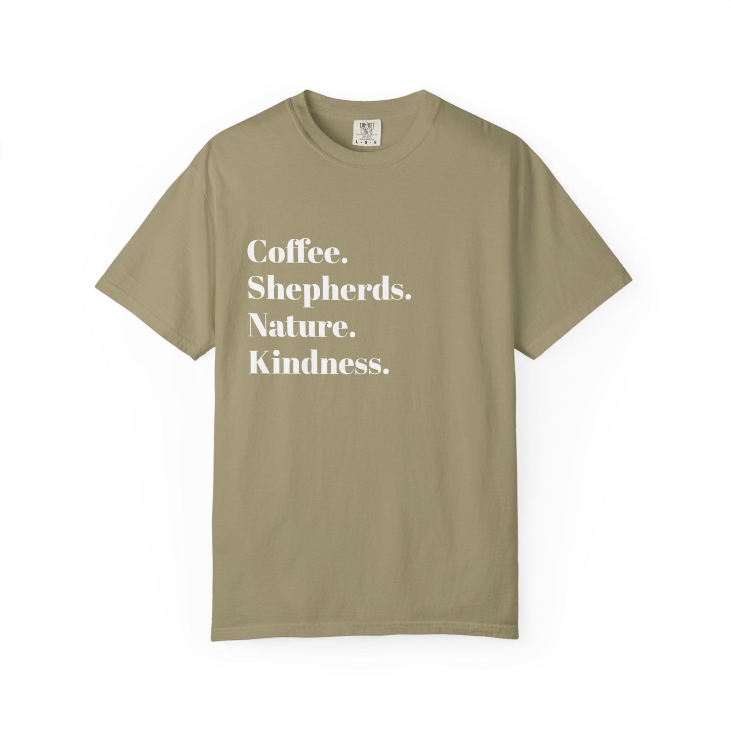 Coffee, Shepherds, Nature, Kindness | Eco-Friendly Gift, Casual Wear, Summer Essential | T-Shirt Unisex