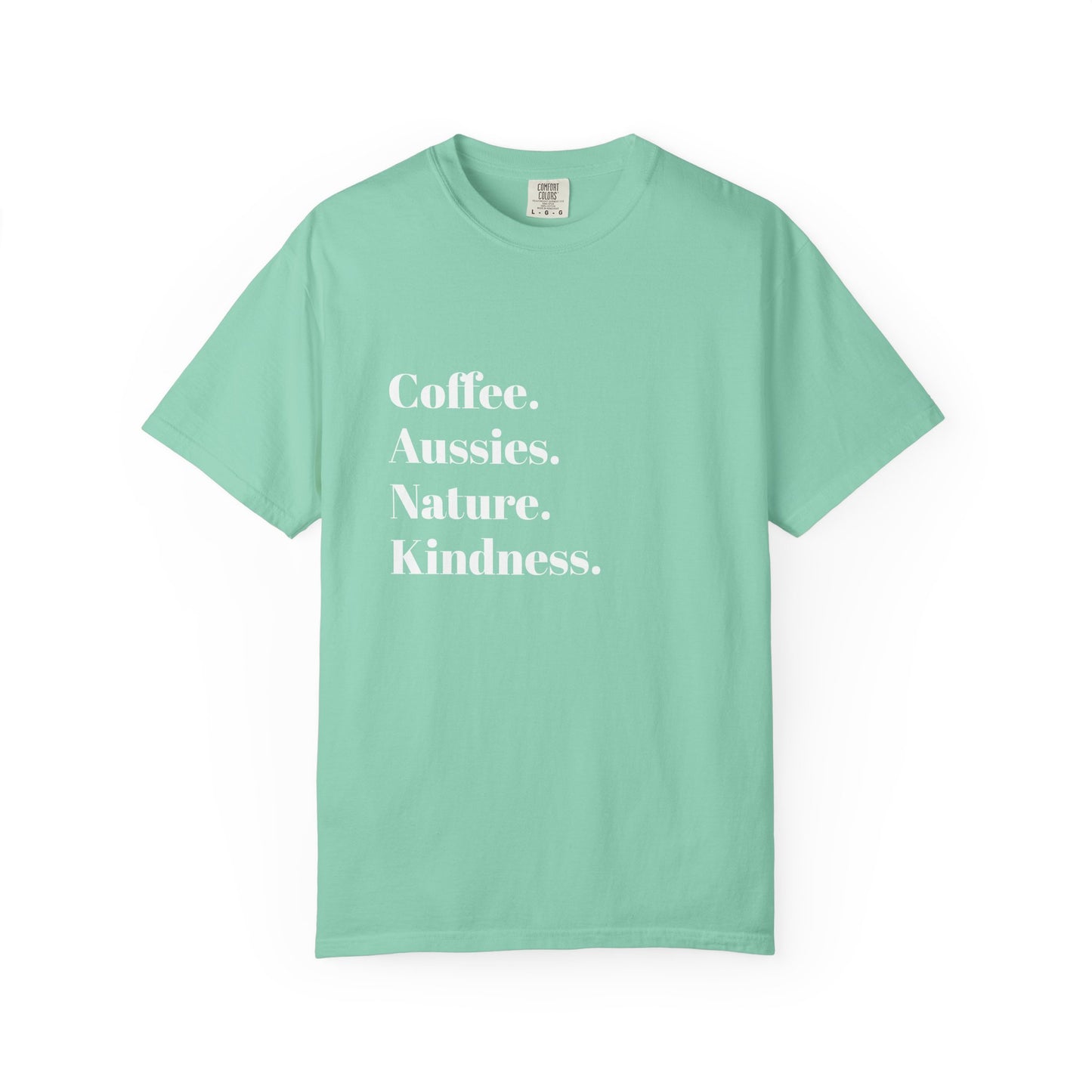 Coffee, Aussies, Nature Unisex Garment-Dyed T-Shirt | Eco-Friendly, Casual Wear, Gift for Nature Lovers, Spring Fashion, Everyday Comfort