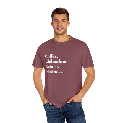 Coffee & Chihuahuas Graphic Tee | Perfect Gift for Dog Lovers, Nature Enthusiasts, and Coffee Addicts