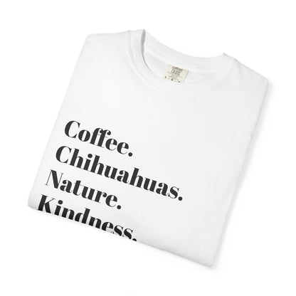 Coffee & Chihuahuas Graphic Tee | Perfect Gift for Dog Lovers, Nature Enthusiasts, and Coffee Addicts
